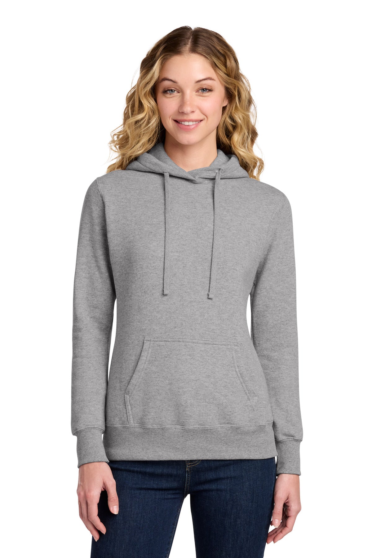 Port & Co Women's Core Fleece Pullover Hooded Sweatshirt - Athletic Heather