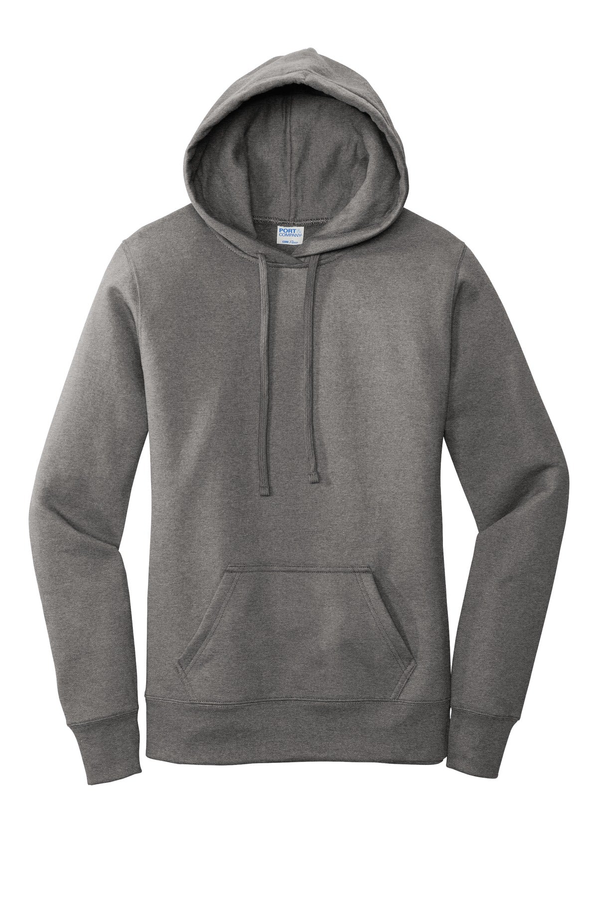 Port & Co Women's Core Fleece Pullover Hooded Sweatshirt - Graphite Heather