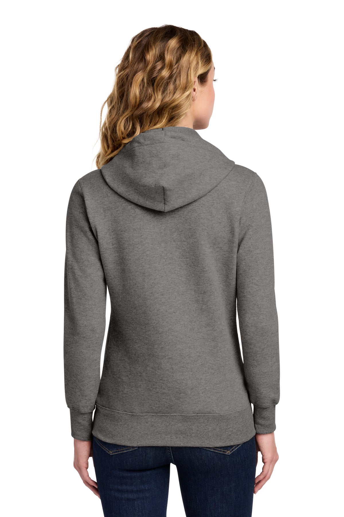 Port & Co Women's Core Fleece Pullover Hooded Sweatshirt - Graphite Heather