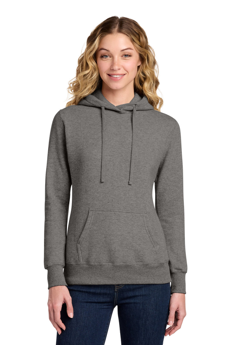 Port & Co Women's Core Fleece Pullover Hooded Sweatshirt - Graphite Heather