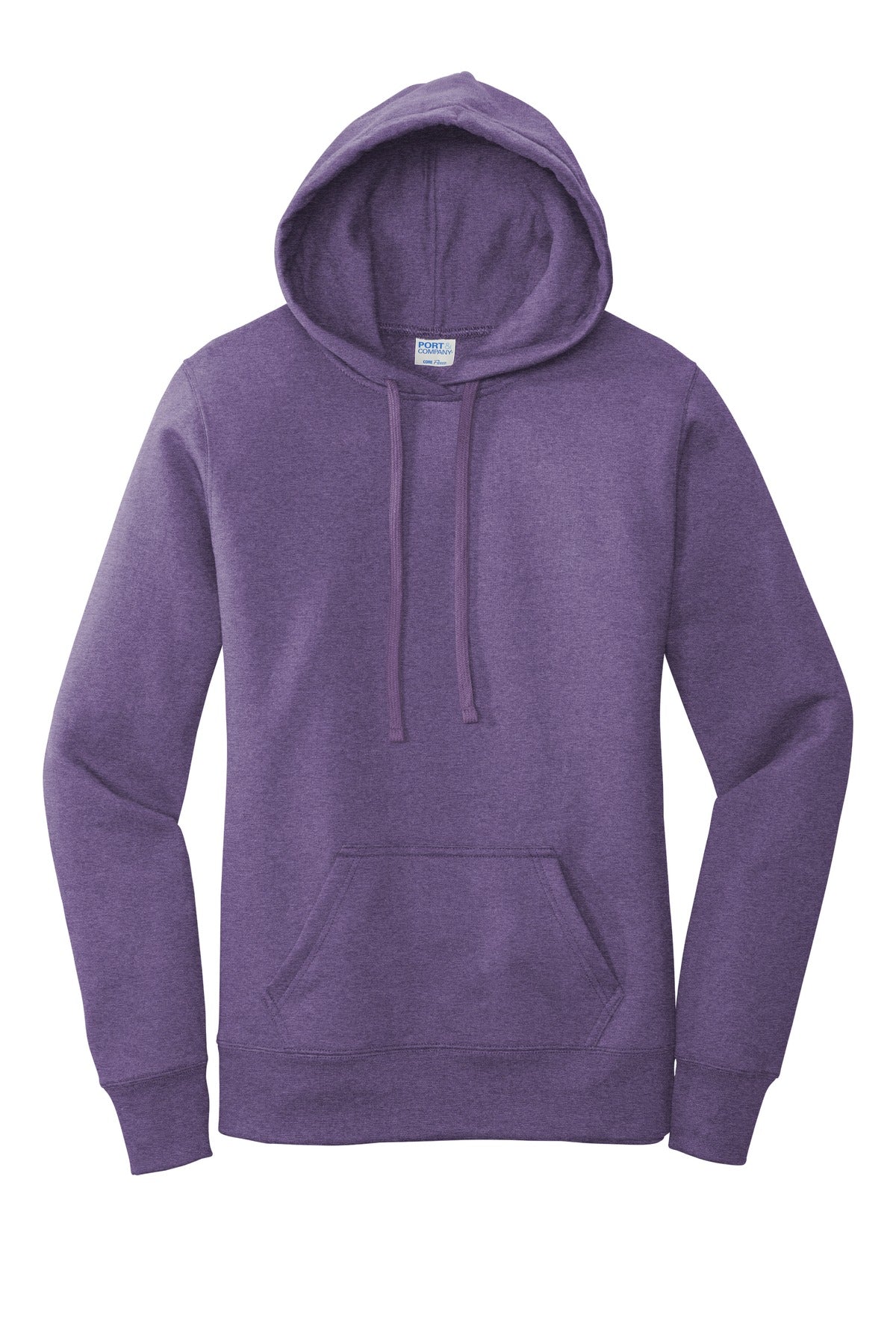 Port & Co Women's Core Fleece Pullover Hooded Sweatshirt - Heather Purple