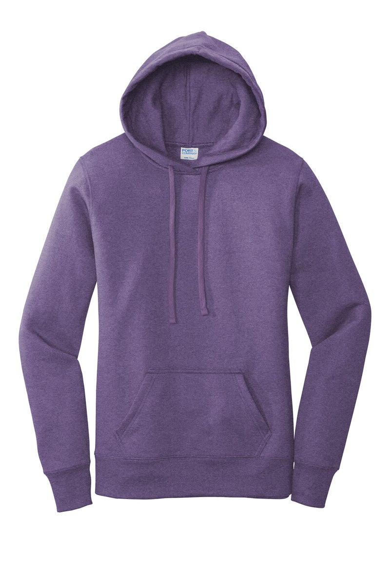 Port & Co Women's Core Fleece Pullover Hooded Sweatshirt - Heather Purple