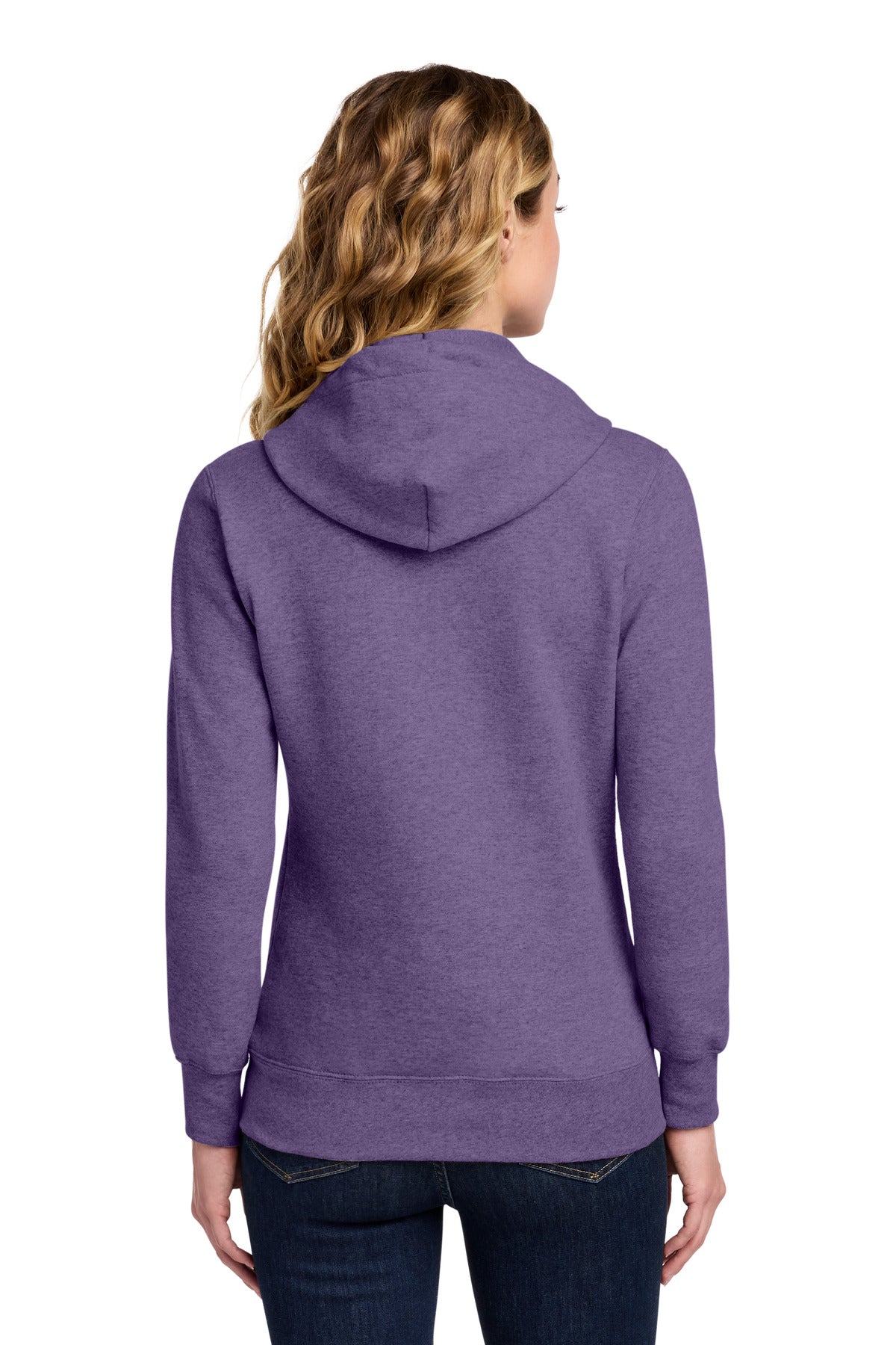 Port & Co Women's Core Fleece Pullover Hooded Sweatshirt - Heather Purple