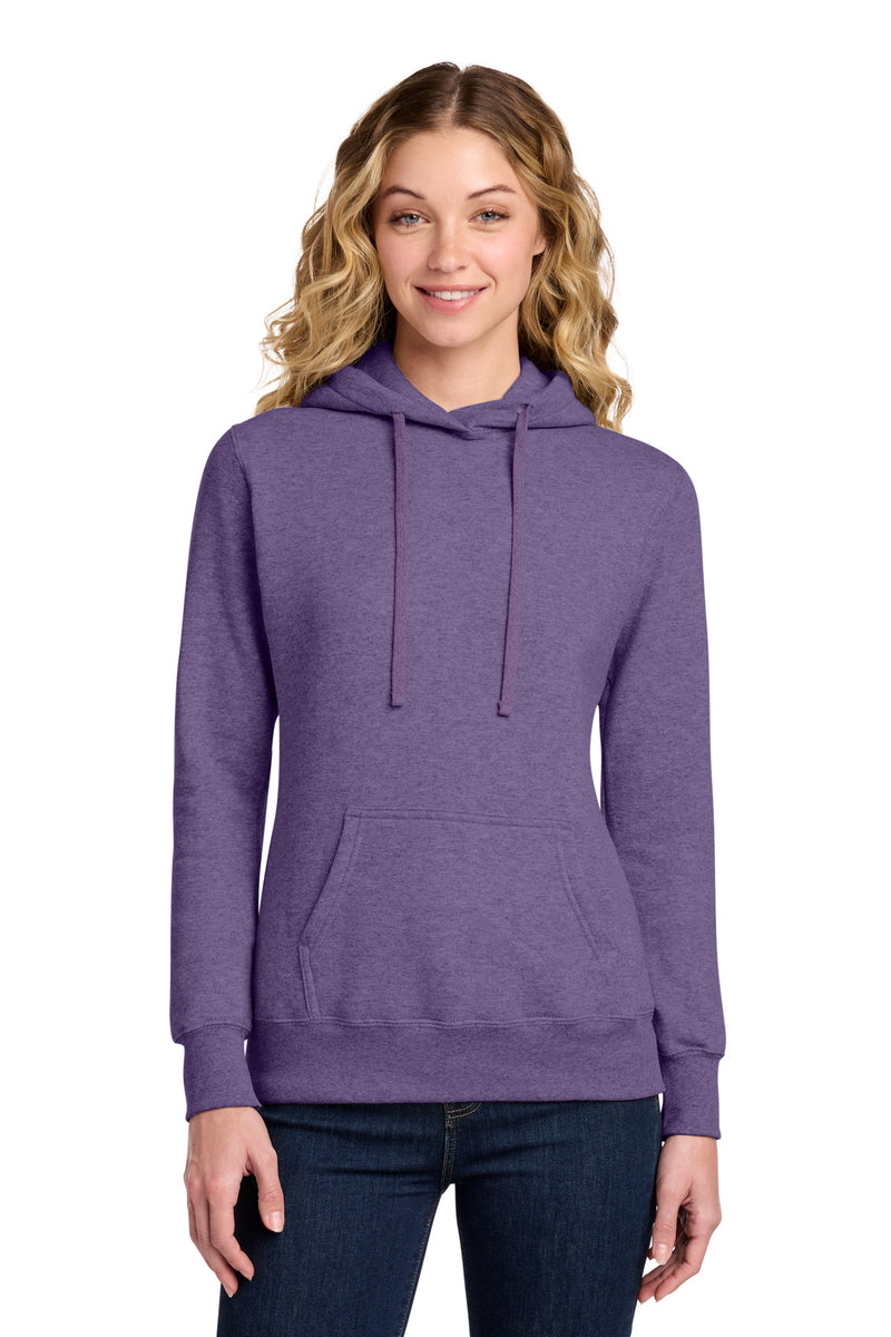 Port & Co Women's Core Fleece Pullover Hooded Sweatshirt - Heather Purple