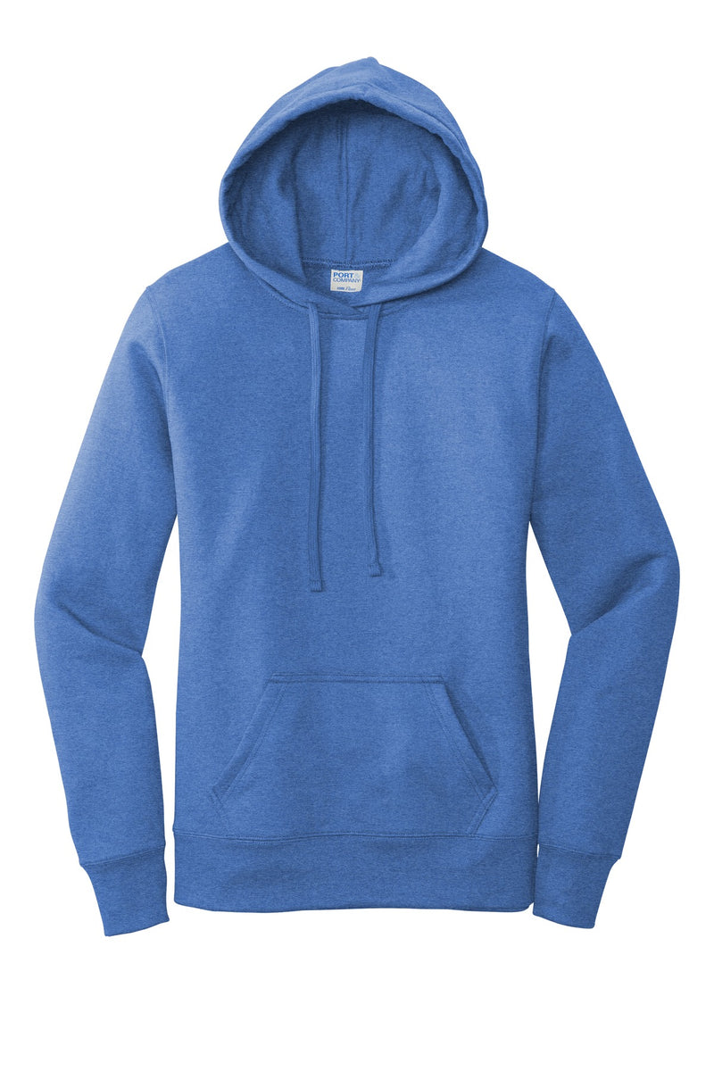 Port & Co Women's Core Fleece Pullover Hooded Sweatshirt - Heather Royal