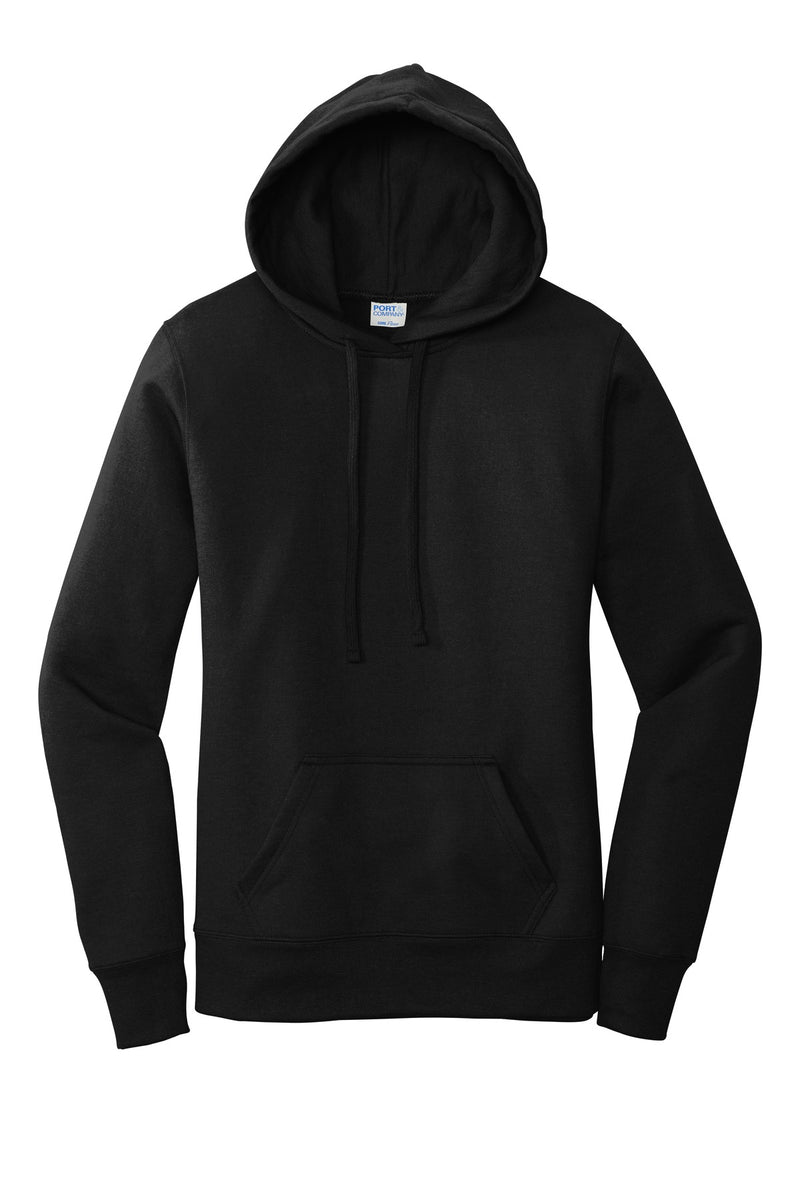 Port & Co Women's Core Fleece Pullover Hooded Sweatshirt - Jet Black