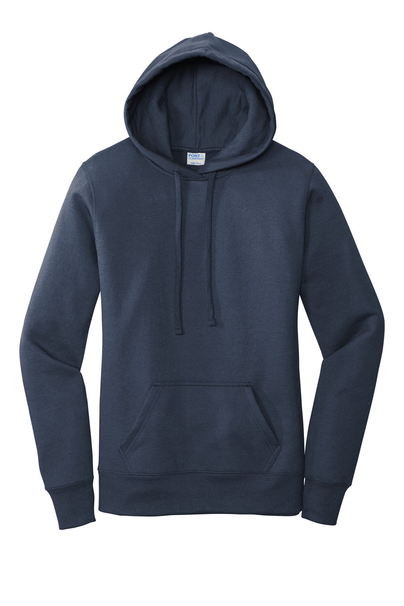 Port & Co Women's Core Fleece Pullover Hooded Sweatshirt - Navy