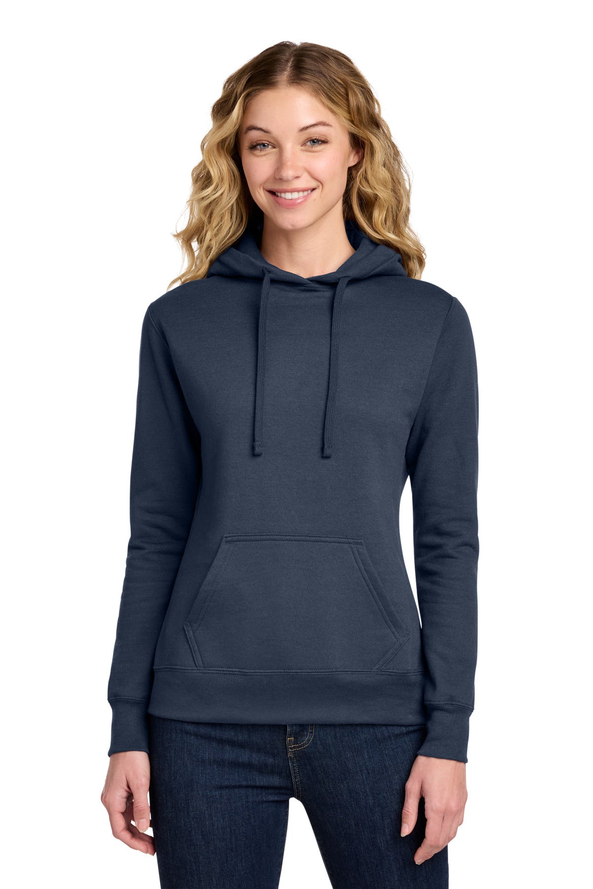 Port & Co Women's Core Fleece Pullover Hooded Sweatshirt - Navy
