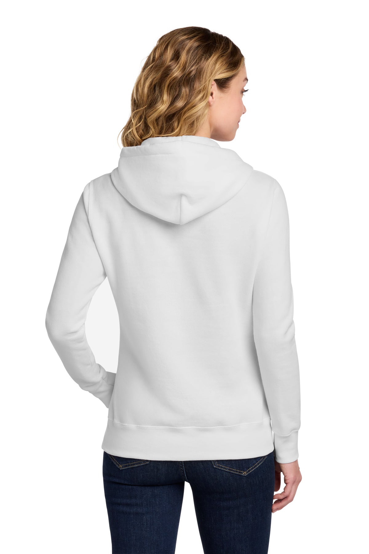 Port & Co Women's Core Fleece Pullover Hooded Sweatshirt - White