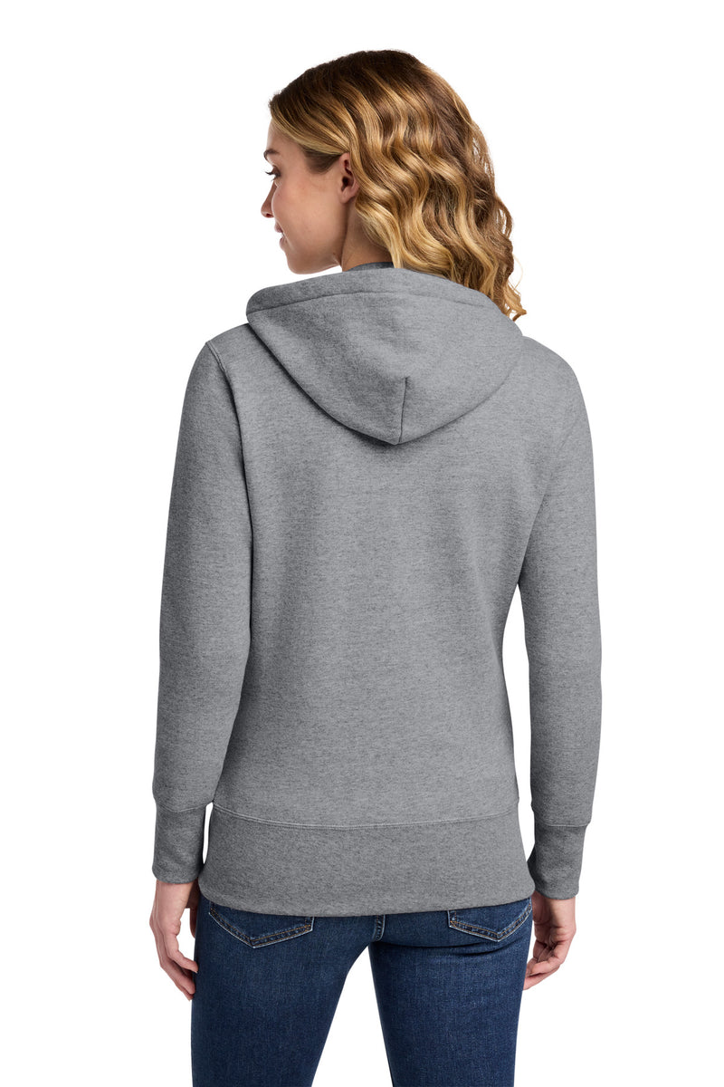 Port & Co Women's Core Fleece Full-Zip Hooded Sweatshirt - Athletic Heather