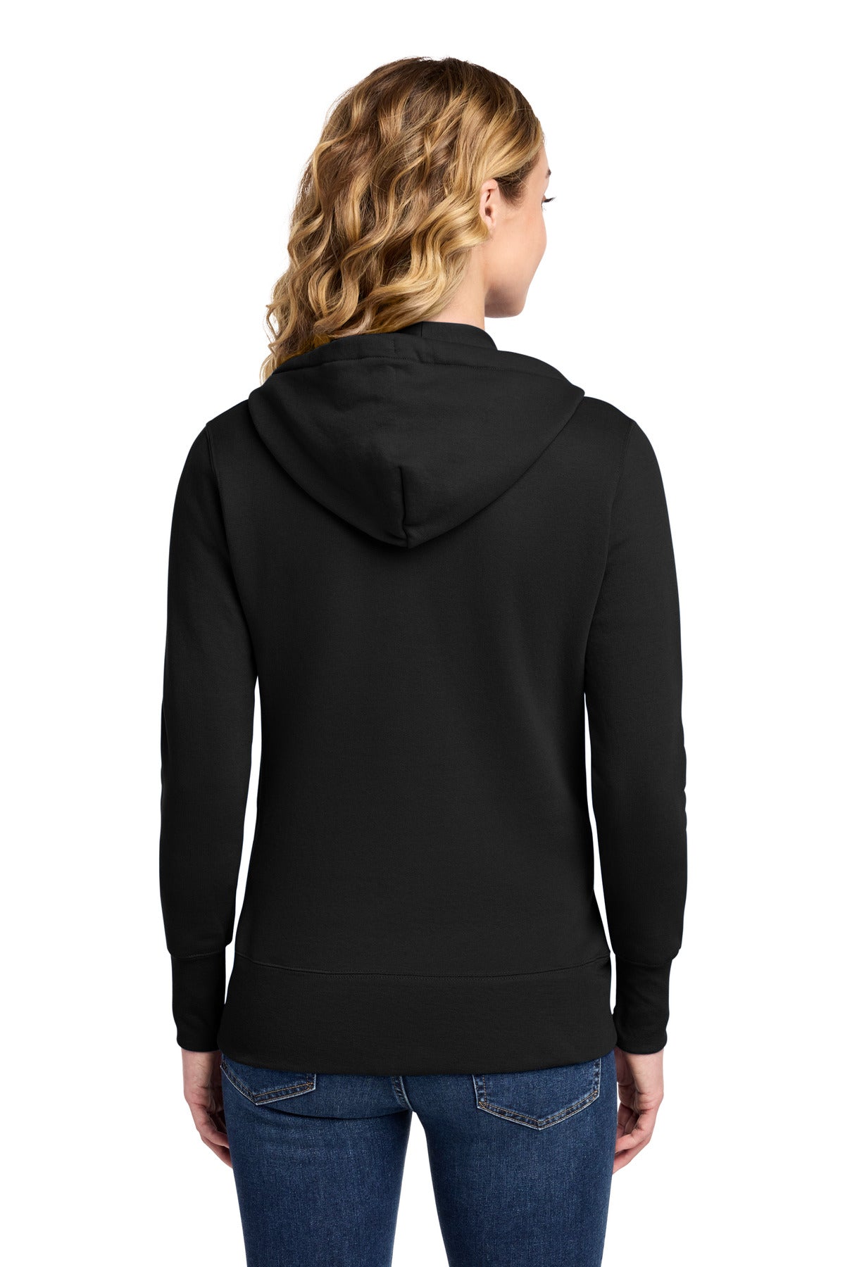 Port & Co Women's Core Fleece Full-Zip Hooded Sweatshirt - Jet Black