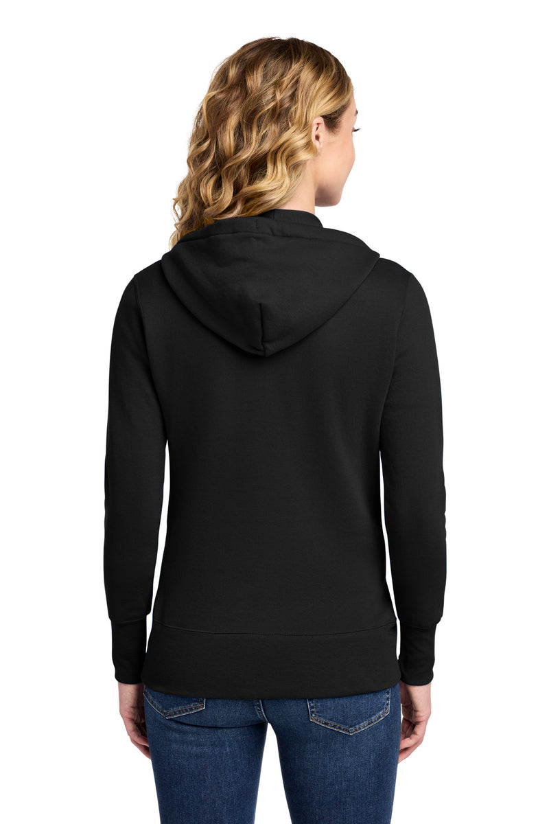 Port & Co Women's Core Fleece Full-Zip Hooded Sweatshirt - Jet Black