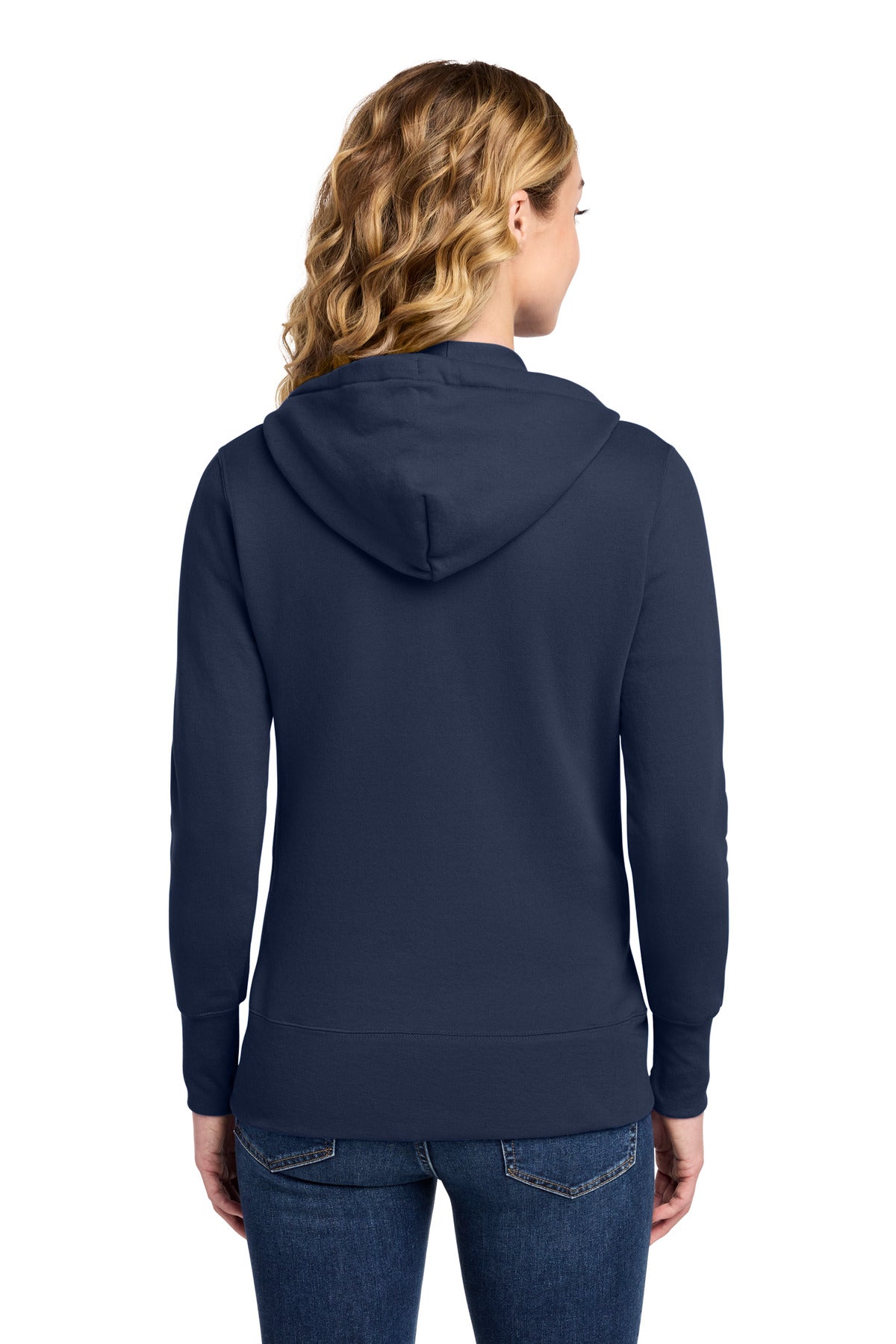 Port & Co Women's Core Fleece Full-Zip Hooded Sweatshirt - Navy