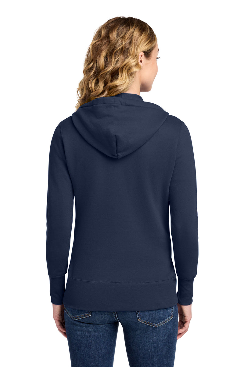 Port & Co Women's Core Fleece Full-Zip Hooded Sweatshirt - Navy