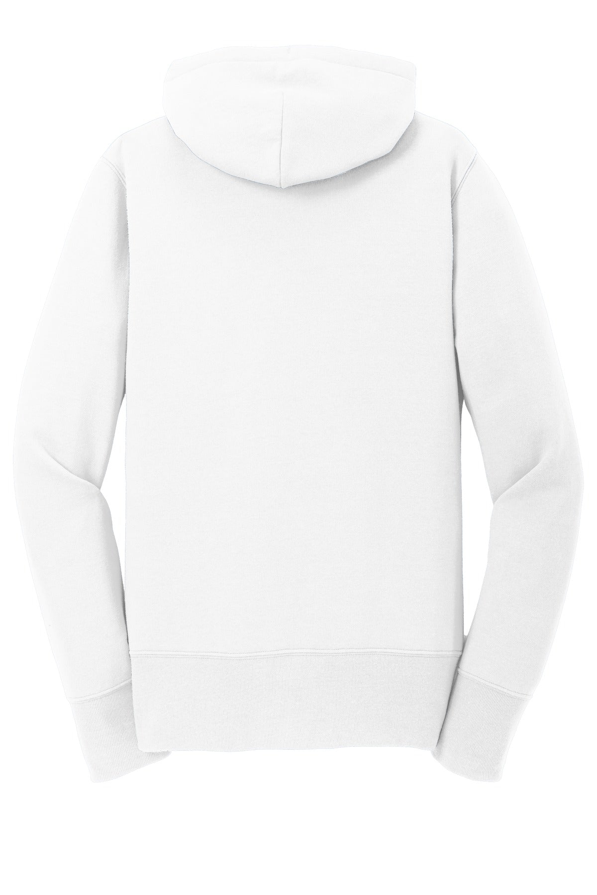 Port & Co Women's Core Fleece Full-Zip Hooded Sweatshirt - White