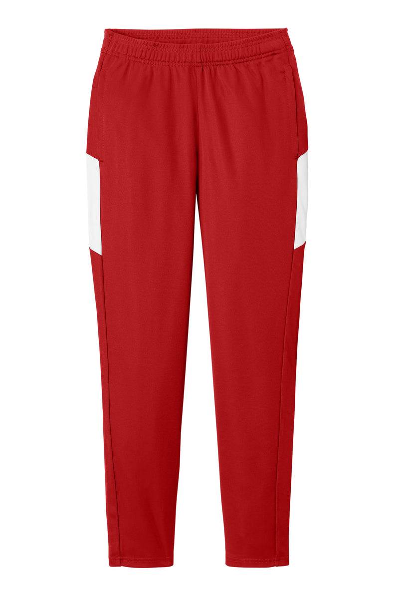 Sport-Tek Women's Travel Pant - Deep Red/ White