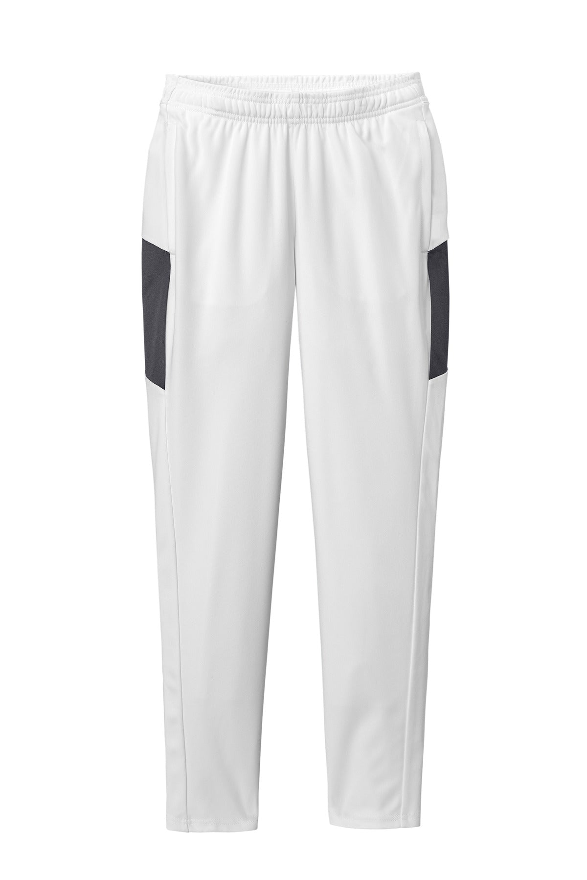 Sport-Tek Women's Travel Pant - White/ Iron Grey