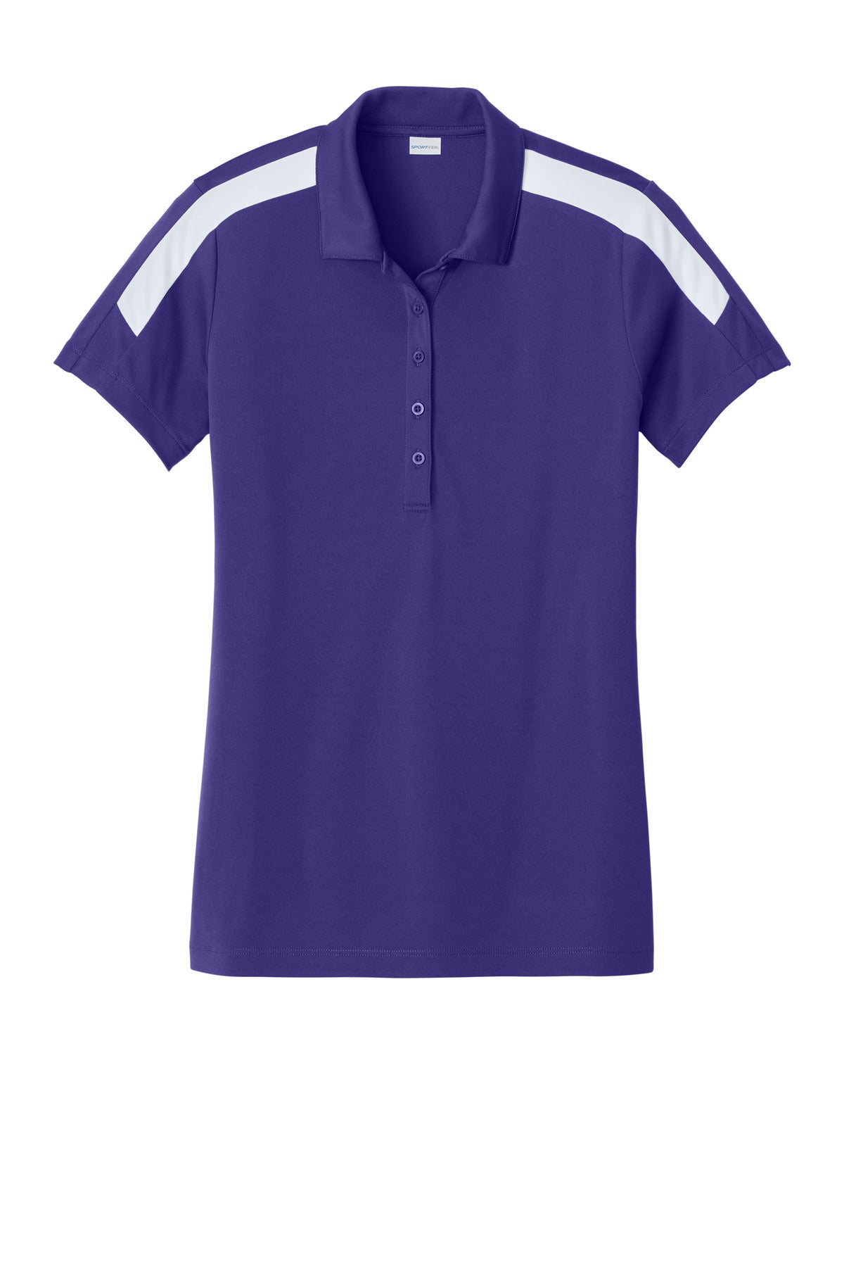 Sport-Tek Women's Competitor United Polo - Purple/ White