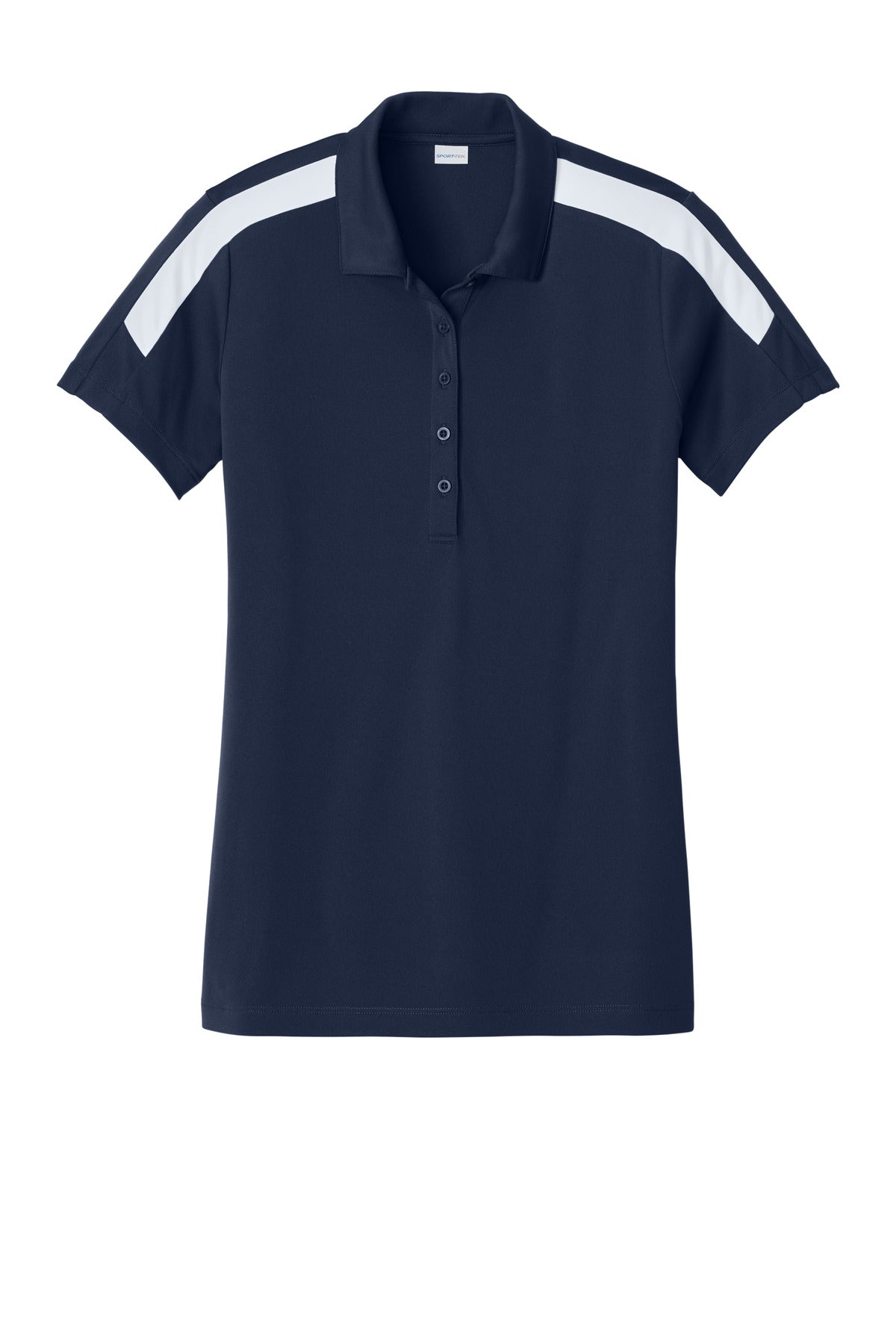 Sport-Tek Women's Competitor United Polo - True Navy/ White