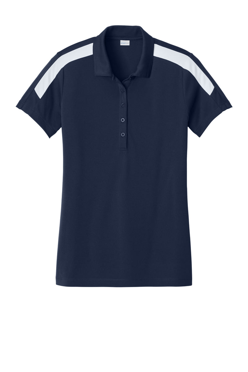 Sport-Tek Women's Competitor United Polo - True Navy/ White