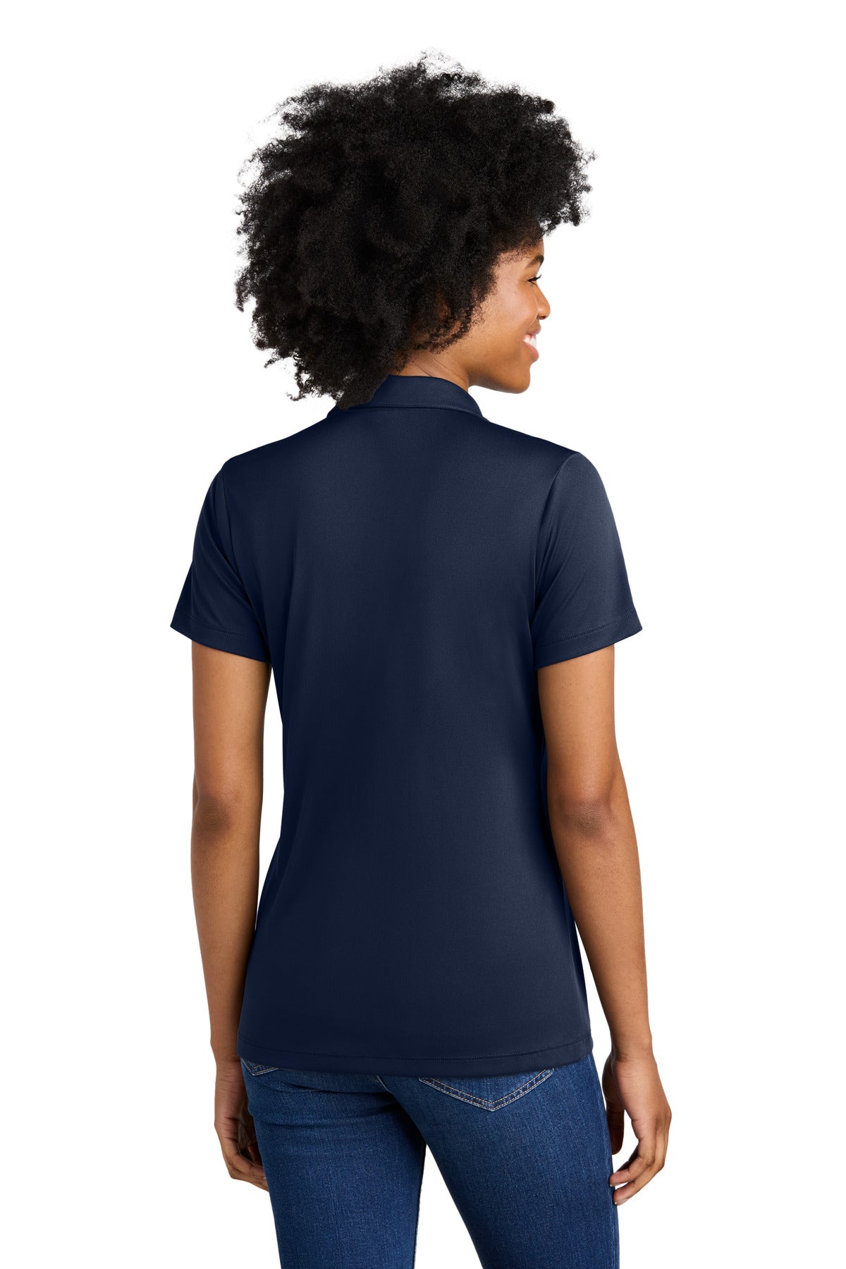 Sport-Tek Women's Competitor United Polo - True Navy/ White