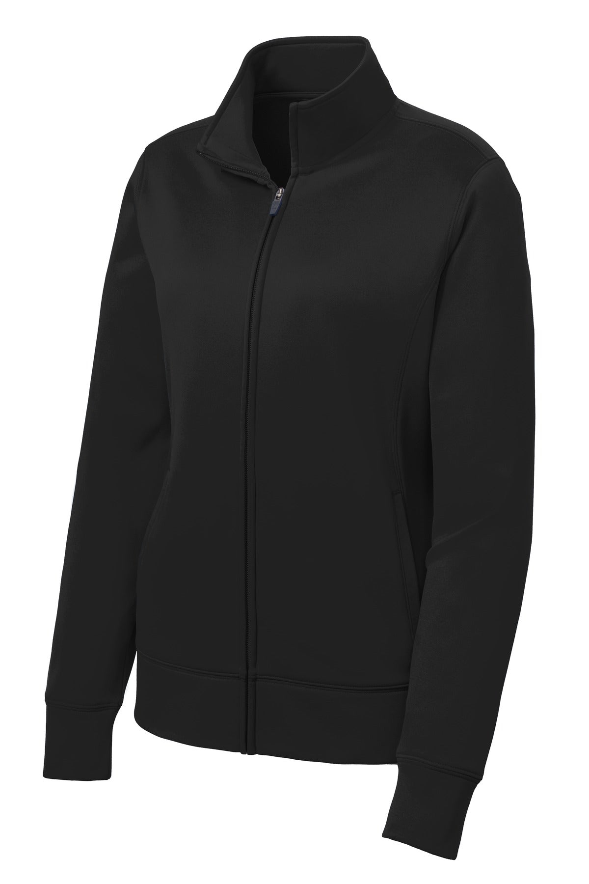 Sport-Tek Women's Sport-Wick Fleece Full-Zip Jacket - Black