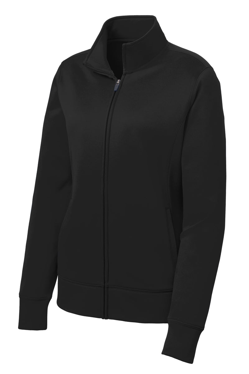 Sport-Tek Women's Sport-Wick Fleece Full-Zip Jacket - Black