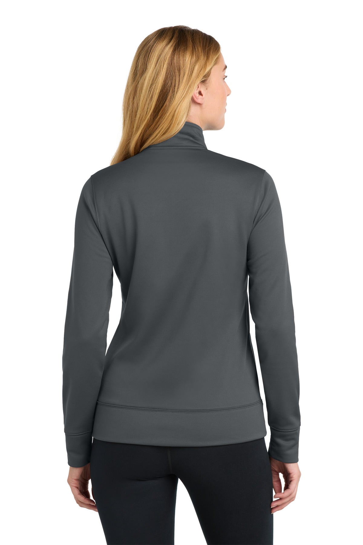 Sport-Tek Women's Sport-Wick Fleece Full-Zip Jacket - Dark Smoke Grey