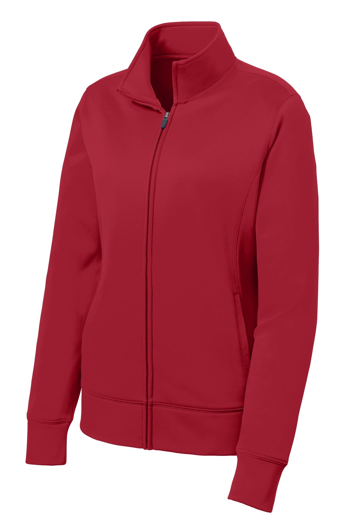 Sport-Tek Women's Sport-Wick Fleece Full-Zip Jacket - Deep Red