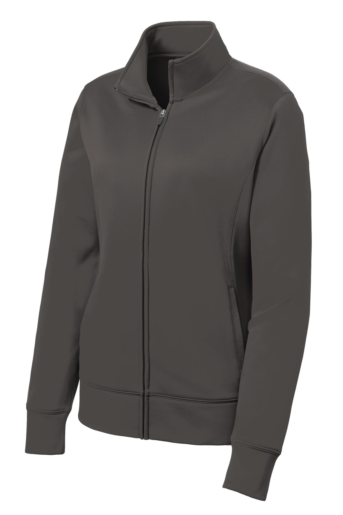 Sport-Tek Women's Sport-Wick Fleece Full-Zip Jacket - Iron Grey