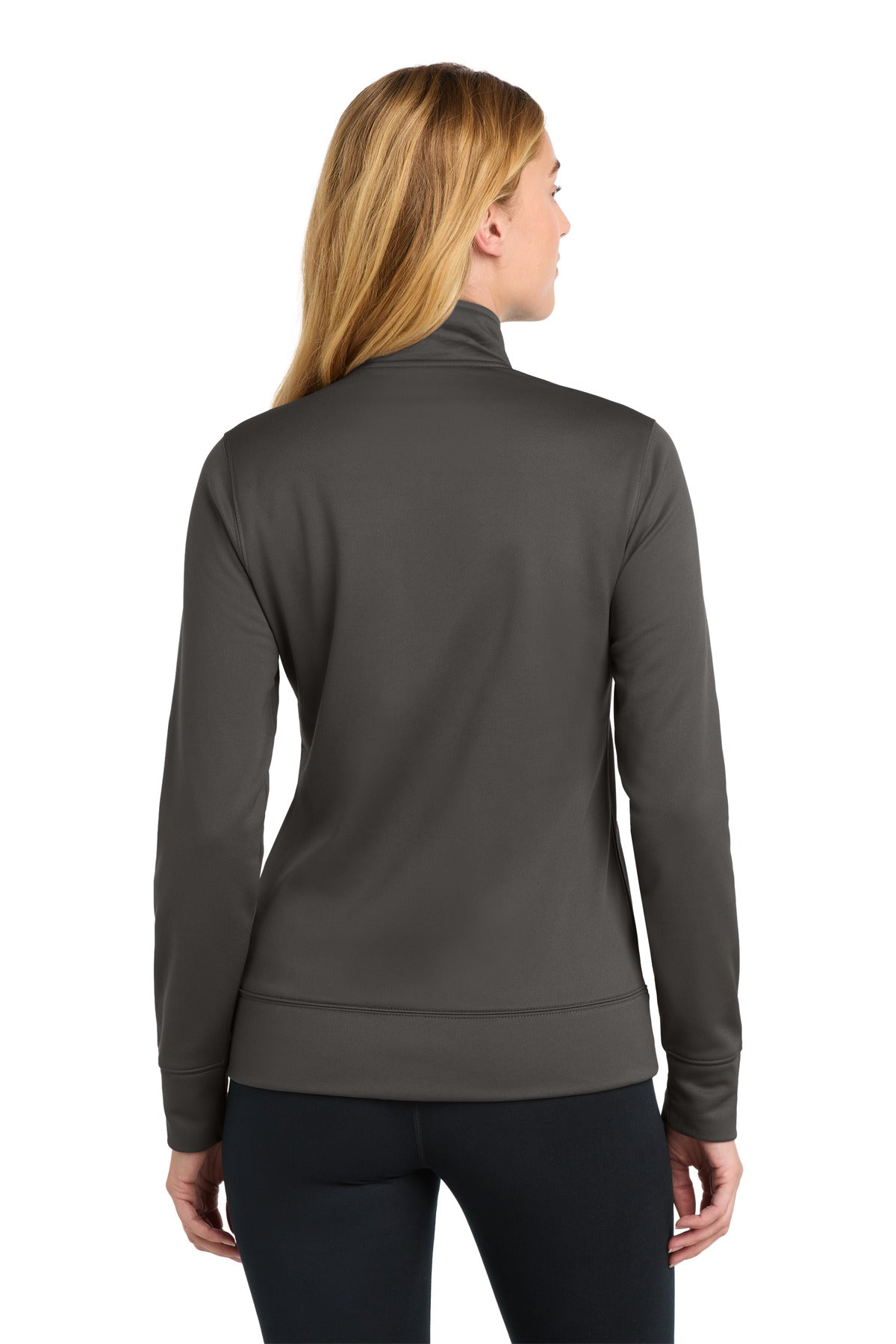 Sport-Tek Women's Sport-Wick Fleece Full-Zip Jacket - Iron Grey
