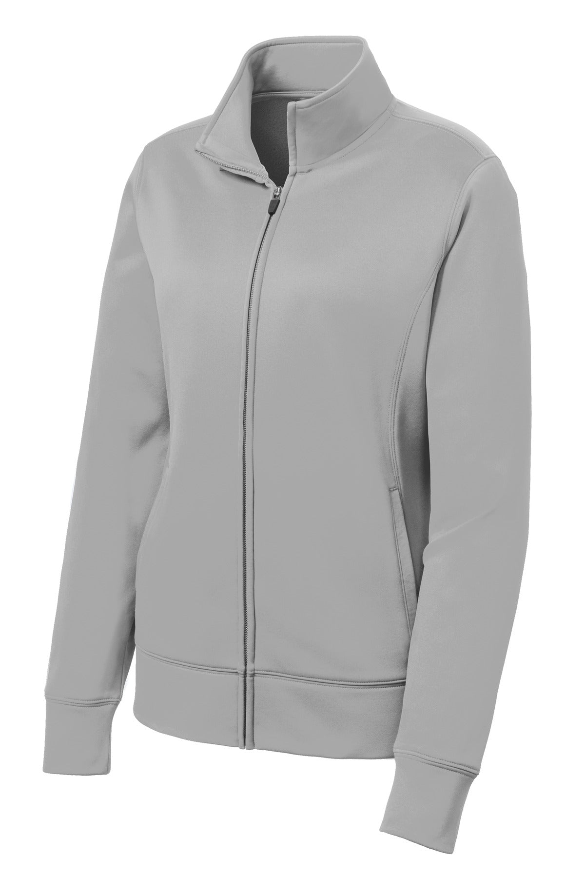 Sport-Tek Women's Sport-Wick Fleece Full-Zip Jacket - Silver