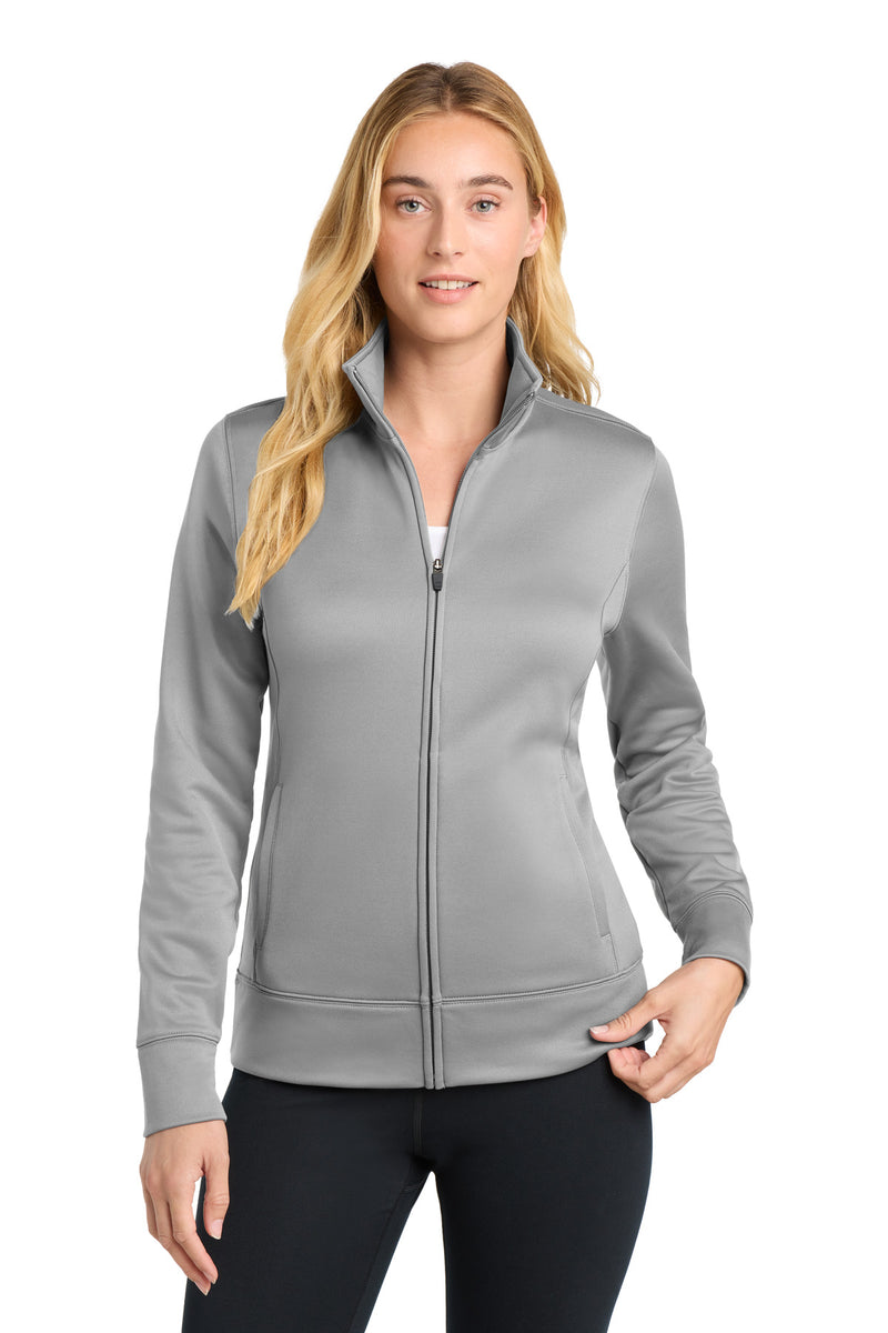 Sport-Tek Women's Sport-Wick Fleece Full-Zip Jacket - Silver