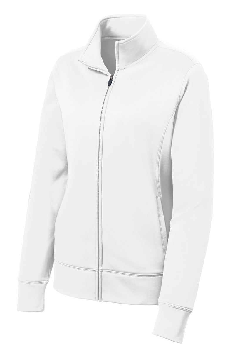Sport-Tek Women's Sport-Wick Fleece Full-Zip Jacket - White