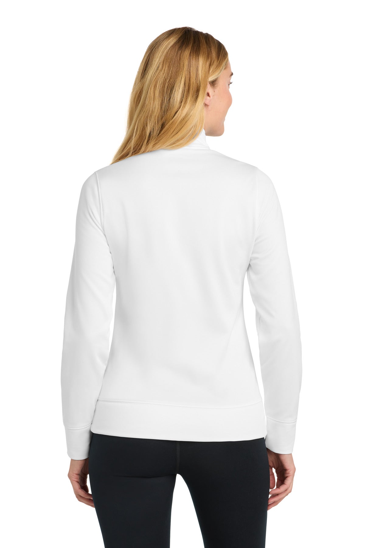 Sport-Tek Women's Sport-Wick Fleece Full-Zip Jacket - White