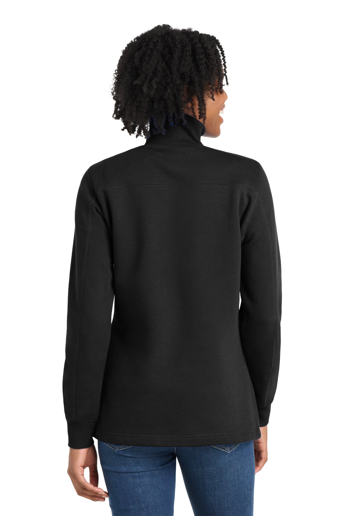 Sport-Tek Women's 1/4-Zip Sweatshirt - Black