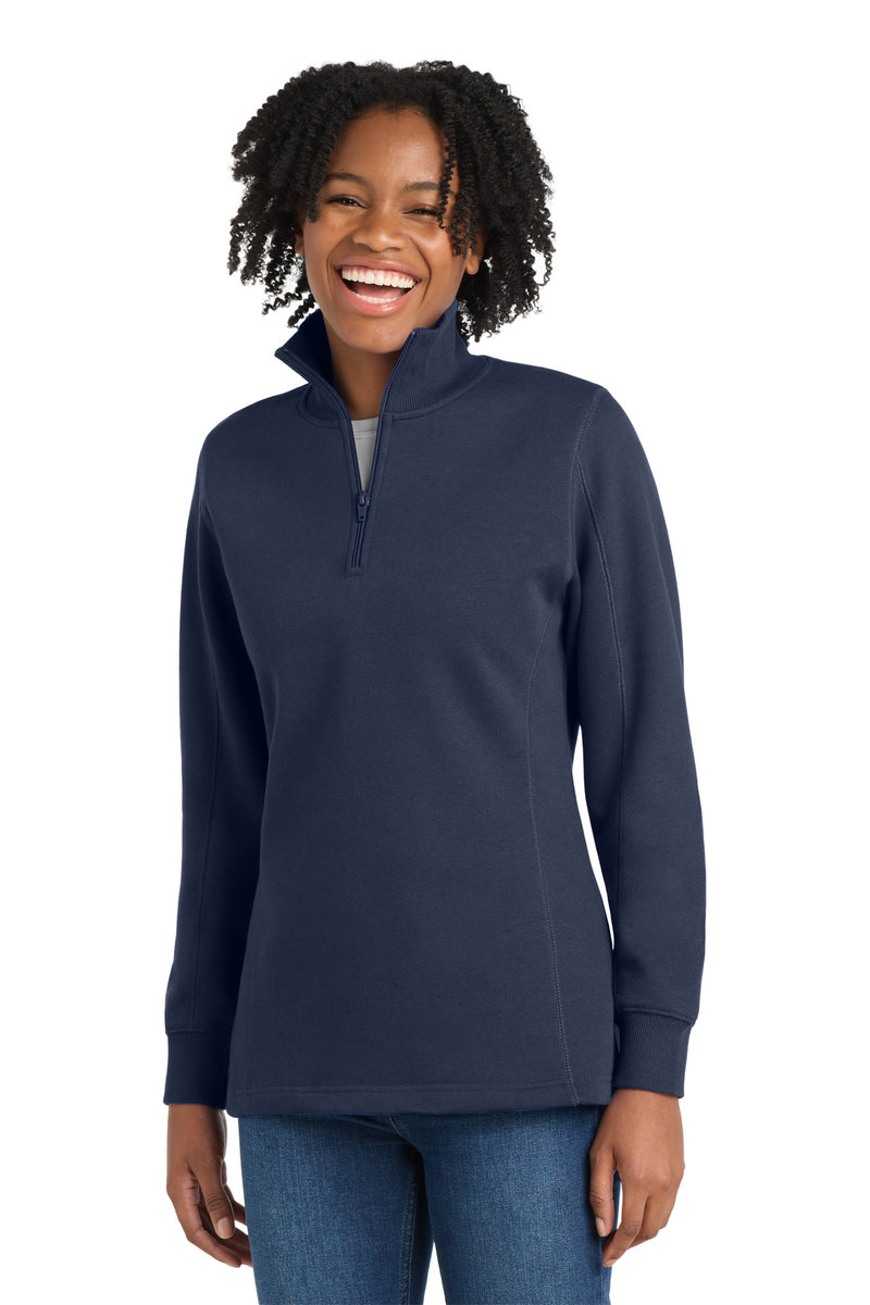 Sport-Tek Women's 1/4-Zip Sweatshirt - True Navy