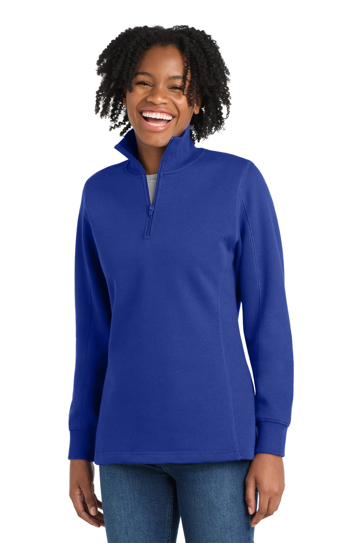 Sport-Tek Women's 1/4-Zip Sweatshirt - True Royal