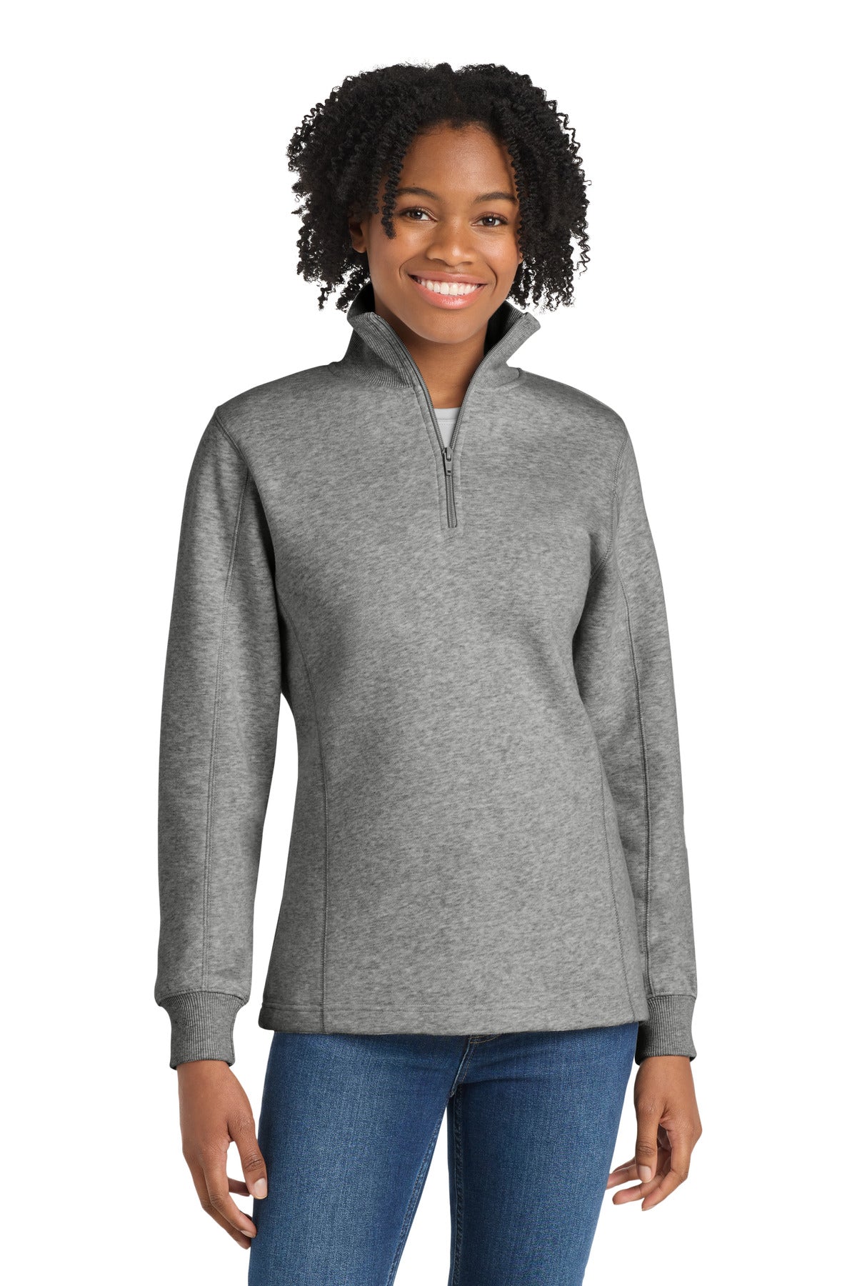 Sport-Tek Women's 1/4-Zip Sweatshirt - Vintage Heather