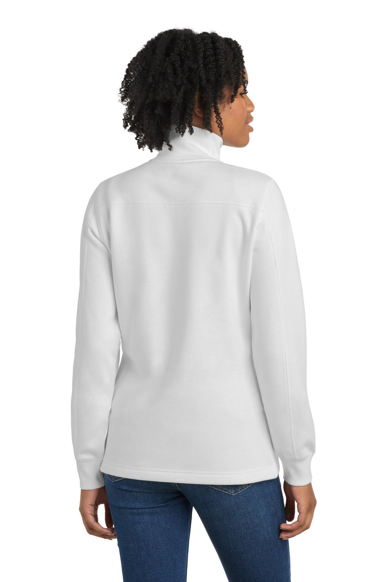Sport-Tek Women's 1/4-Zip Sweatshirt - White