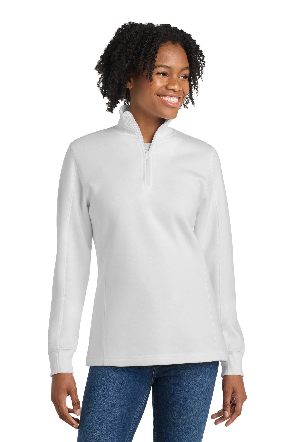 Genesis Church Petoskey · Sport-Tek Women's 1/4-Zip Sweatshirt (White)