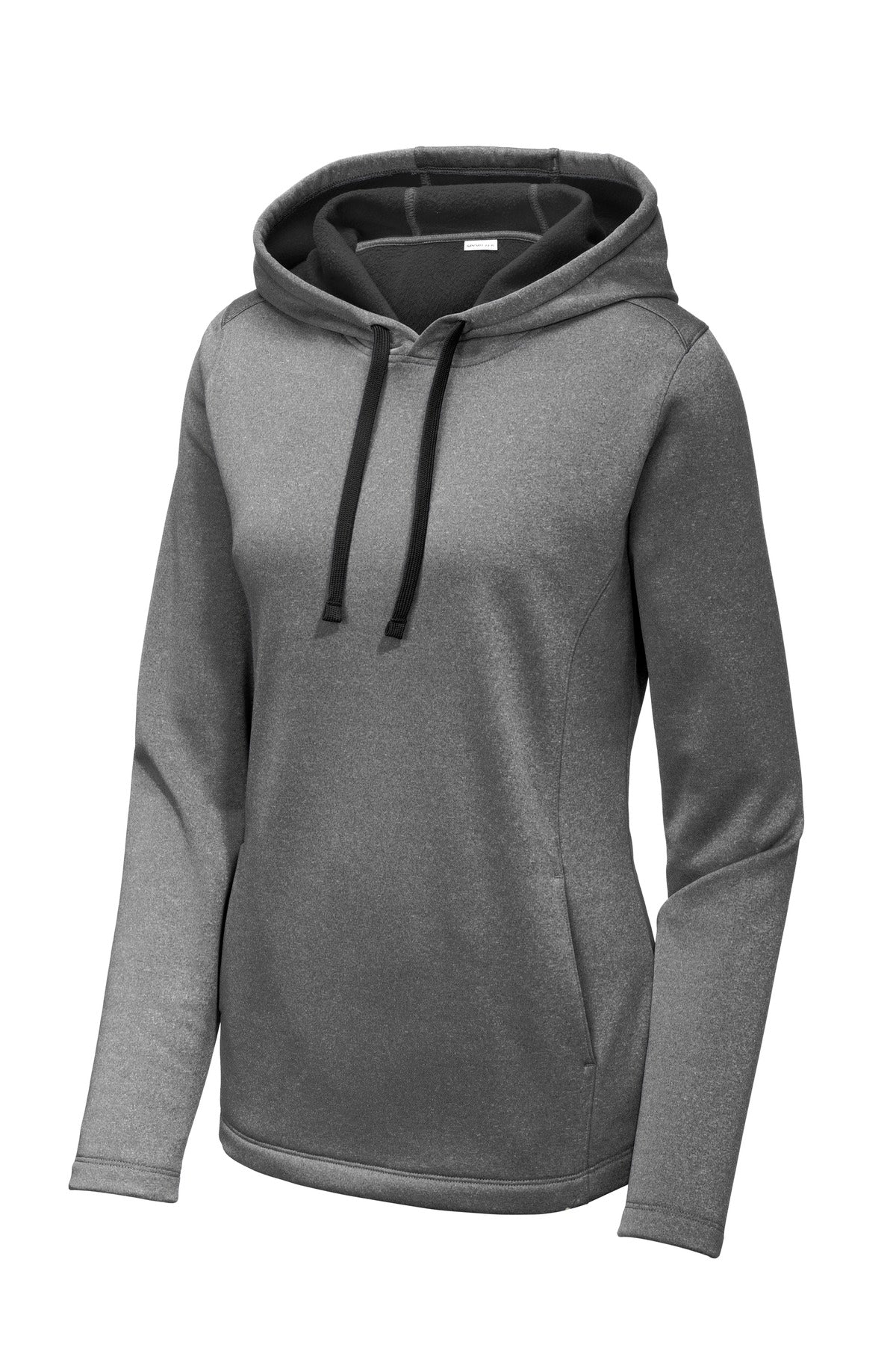Sport-Tek  Women's PosiCharge  Sport-Wick  Heather Fleece Hooded Pullover - Black Heather