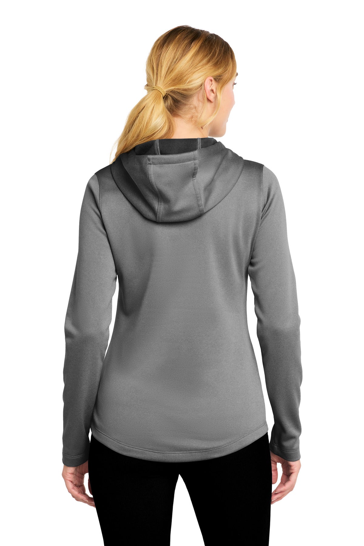 Sport-Tek  Women's PosiCharge  Sport-Wick  Heather Fleece Hooded Pullover - Black Heather