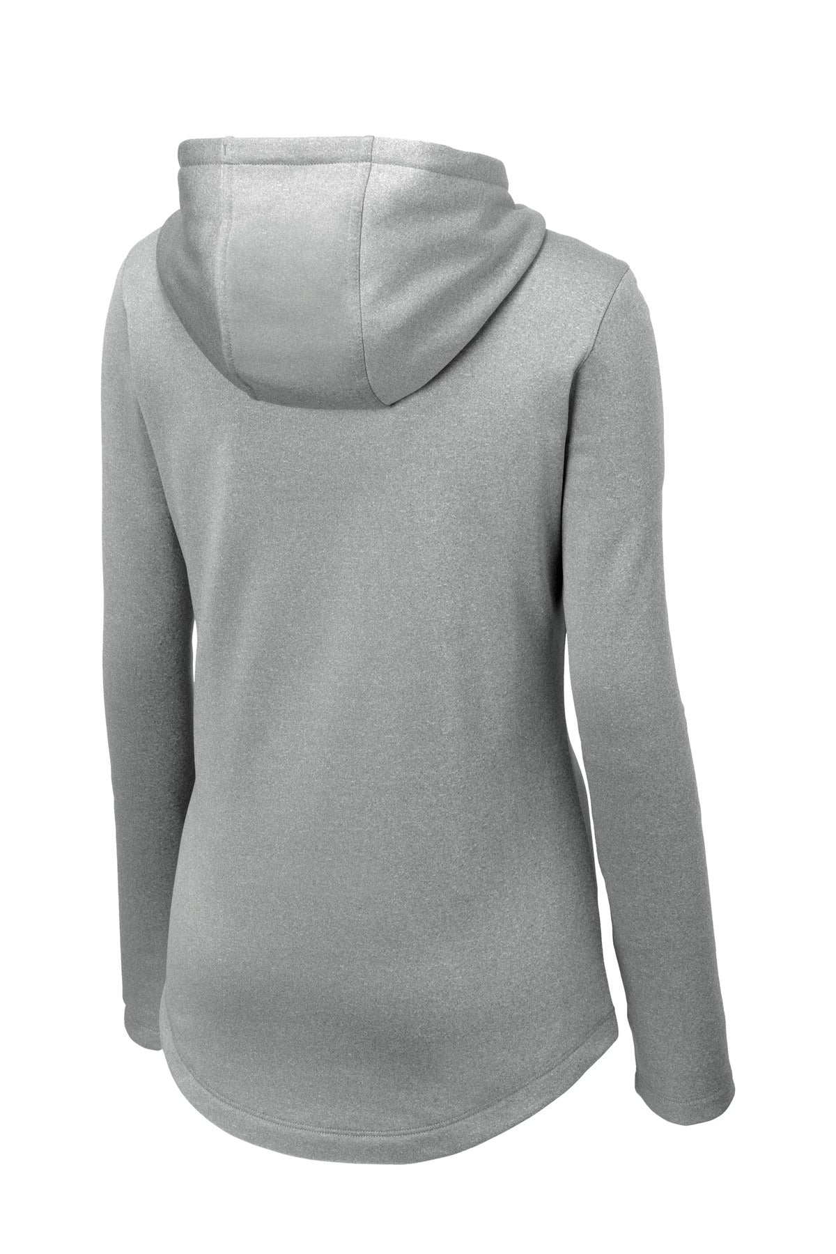 Sport-Tek  Women's PosiCharge  Sport-Wick  Heather Fleece Hooded Pullover - Dark Silver Heather
