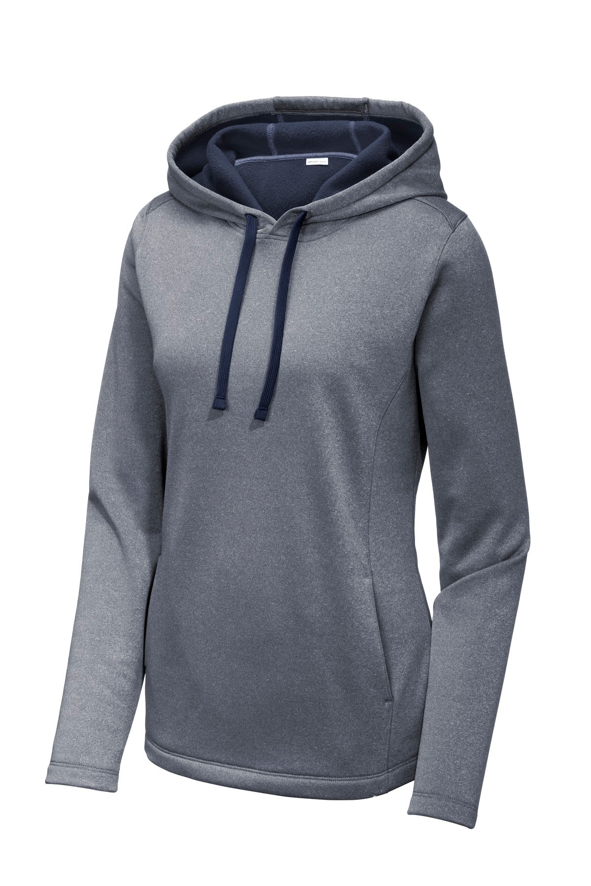 Sport-Tek  Women's PosiCharge  Sport-Wick  Heather Fleece Hooded Pullover - True Navy Heather