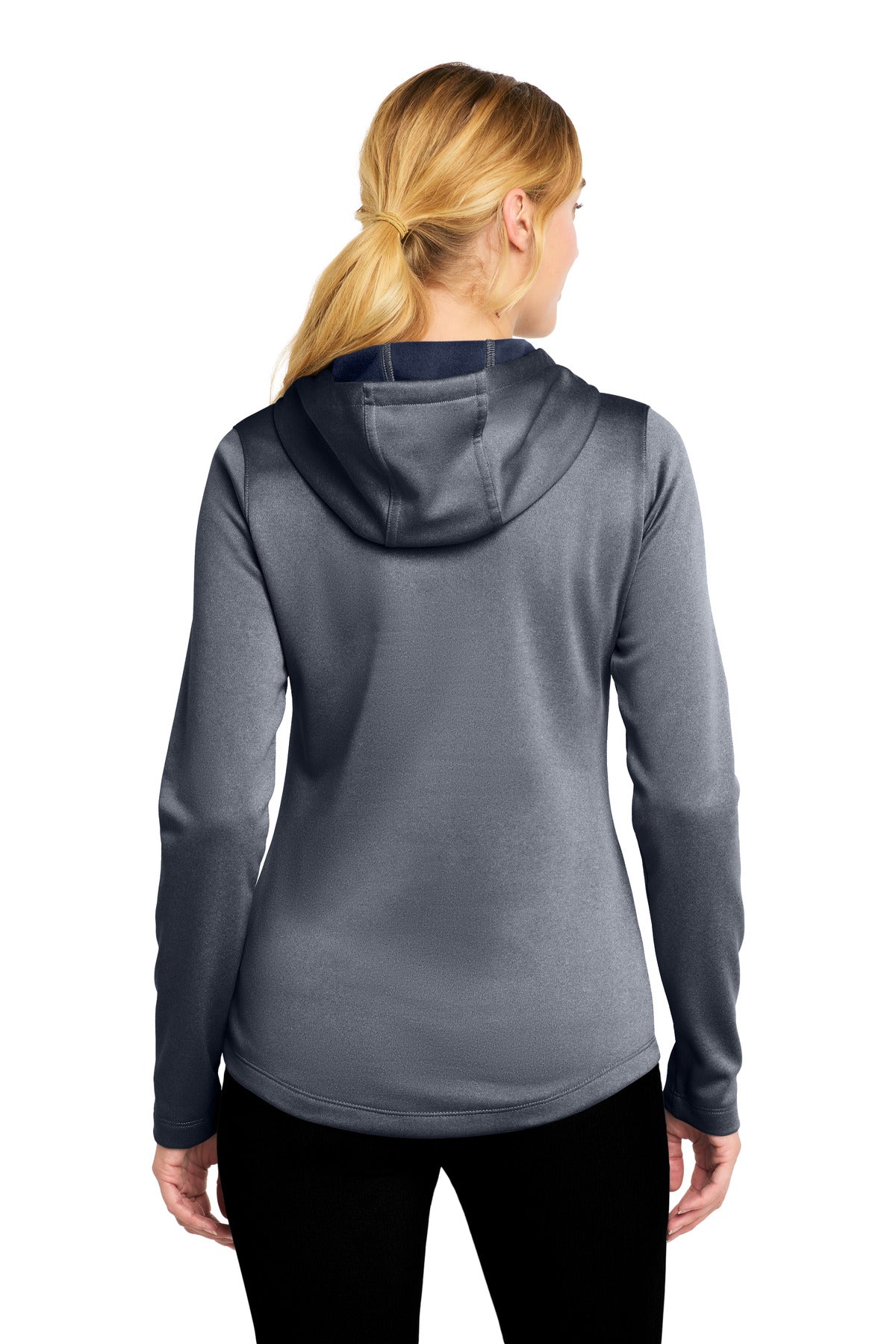 Sport-Tek  Women's PosiCharge  Sport-Wick  Heather Fleece Hooded Pullover - True Navy Heather