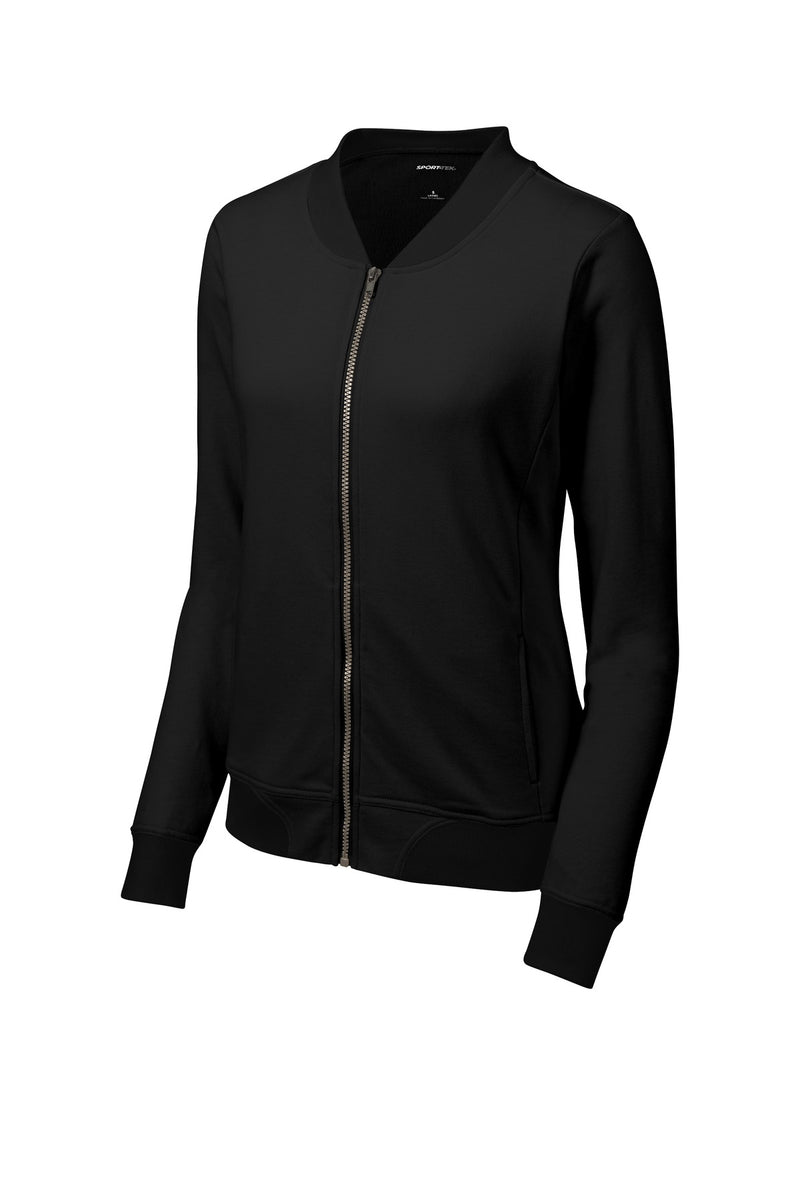 Sport-Tek  Women's Lightweight French Terry Bomber - Black