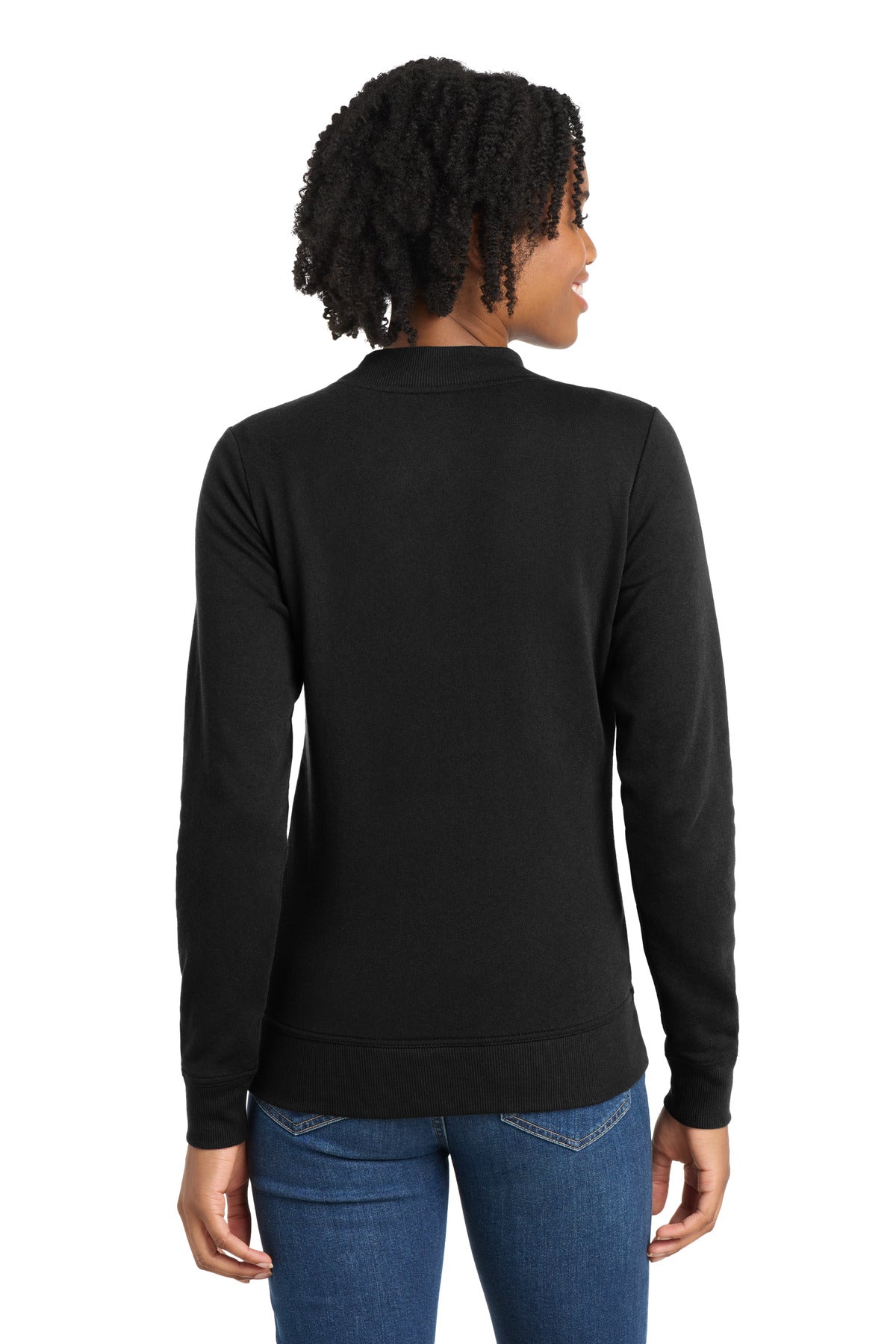 Sport-Tek  Women's Lightweight French Terry Bomber - Black