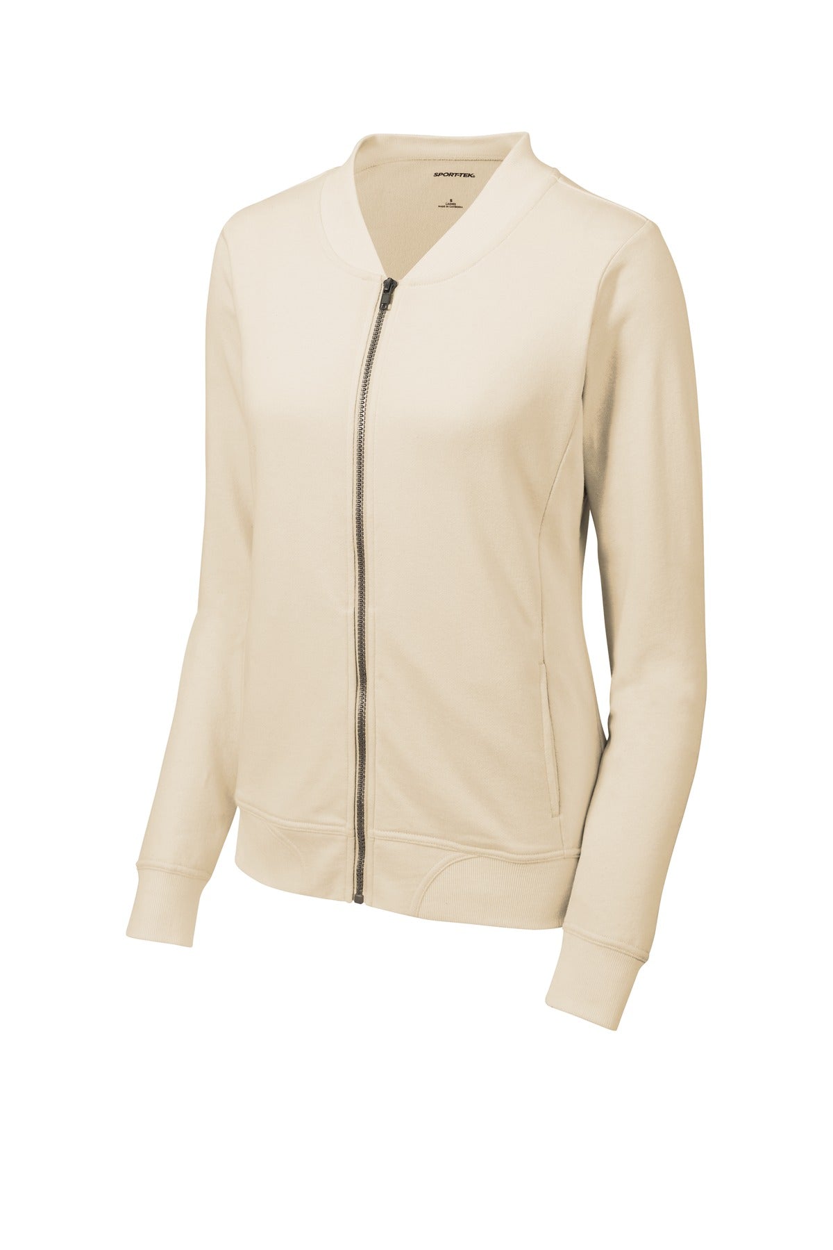 Sport-Tek  Women's Lightweight French Terry Bomber - Ecru