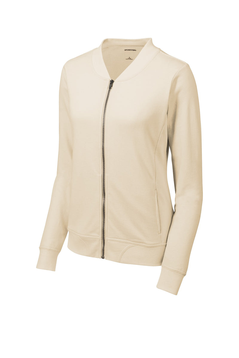 Sport-Tek  Women's Lightweight French Terry Bomber - Ecru